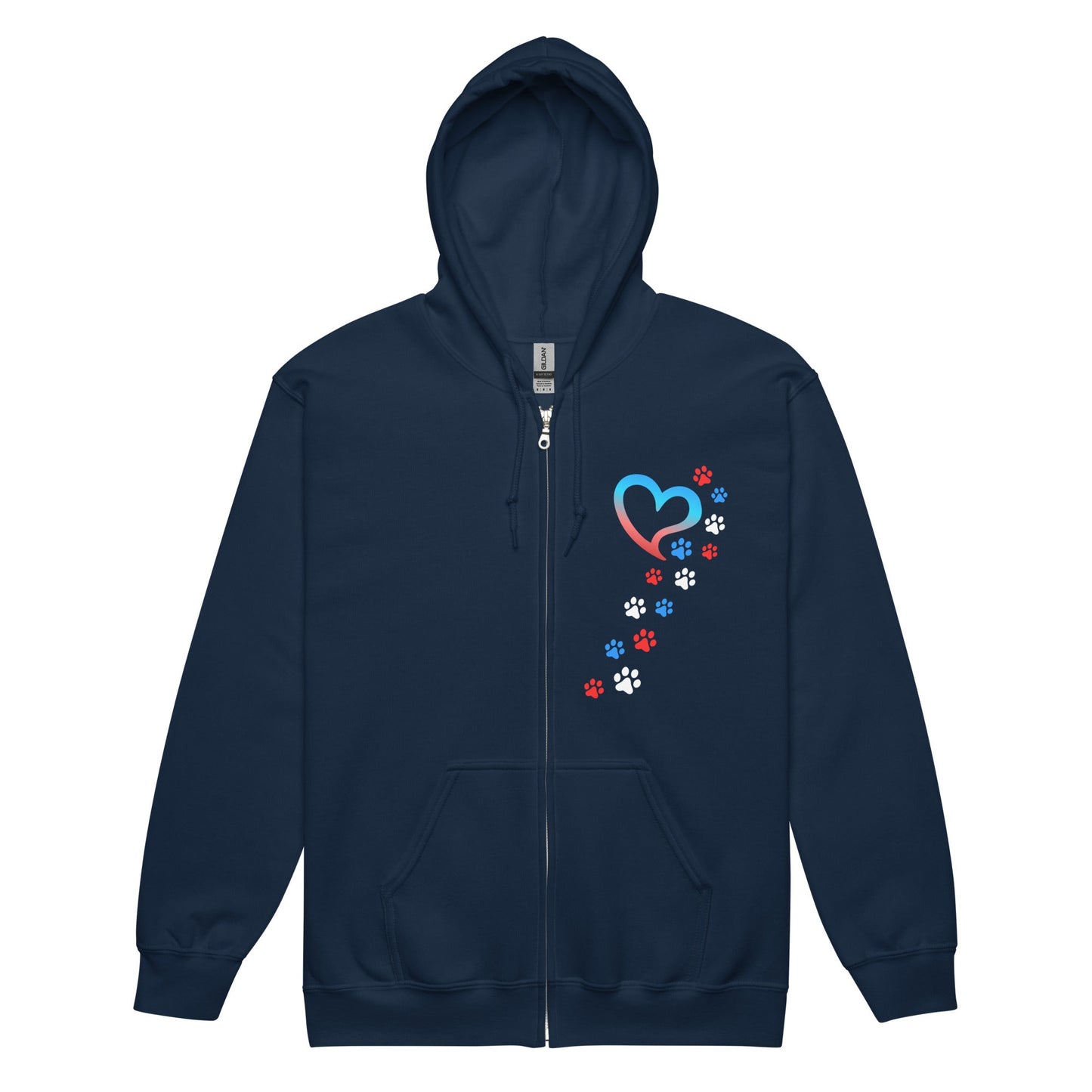 Americana Paws To My Heart Zip Hoodie