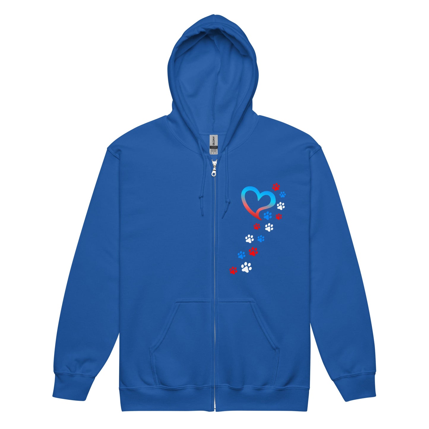 Americana Paws To My Heart Zip Hoodie