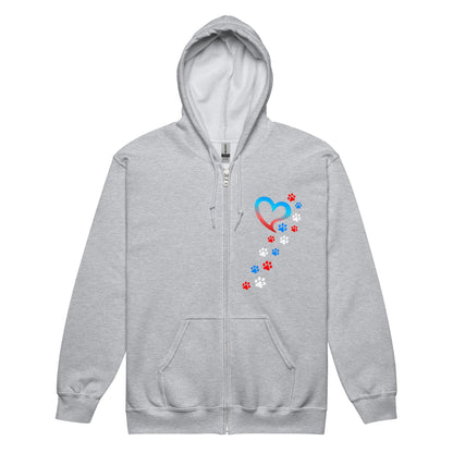 Americana Paws To My Heart Zip Hoodie
