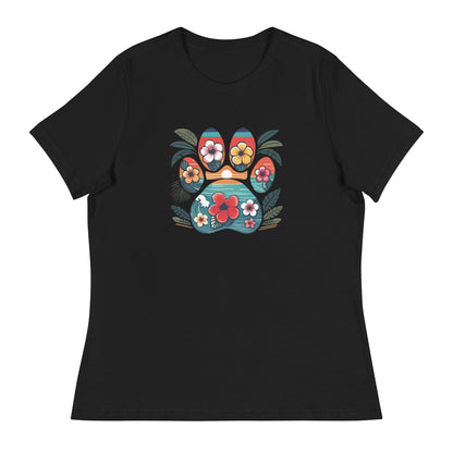 Tropical Paw Print Women's Relaxed T-Shirt