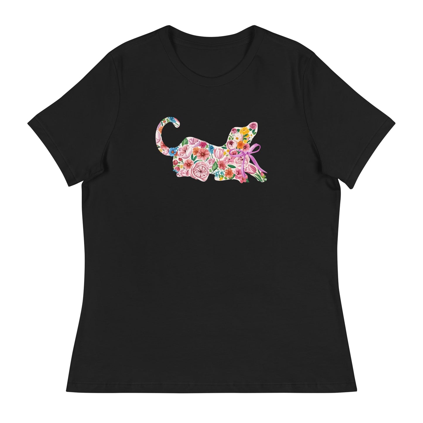 Springtime Flower Dog Women's Relaxed T-Shirt