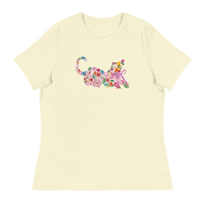Springtime Flower Dog Women's Relaxed T-Shirt