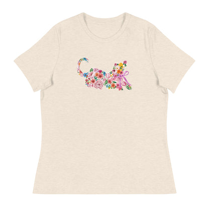 Springtime Flower Dog Women's Relaxed T-Shirt