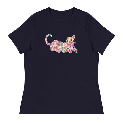 Springtime Flower Dog Women's Relaxed T-Shirt