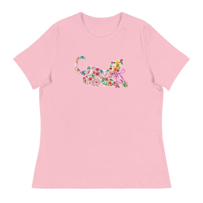 Springtime Flower Dog Women's Relaxed T-Shirt